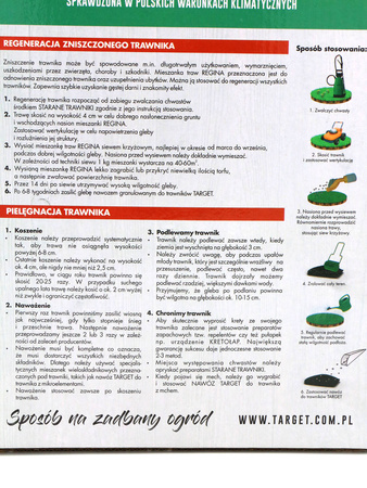Regina – Trawa Regeneracyjna – Do Uzupełniania Ubytków – 1 kg Target