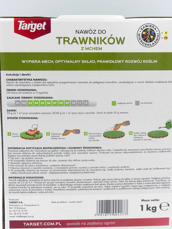 Nawóz Do Trawnika z Mchem – 1 kg Target