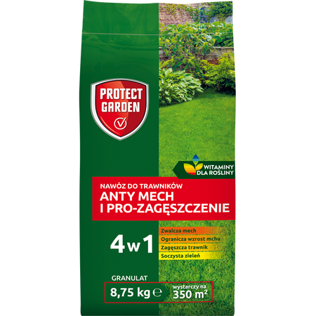 Nawóz do trawników 4w1 ANTY MECH + Pro-Zagęszczenie – 8,75 kg Protect Garden