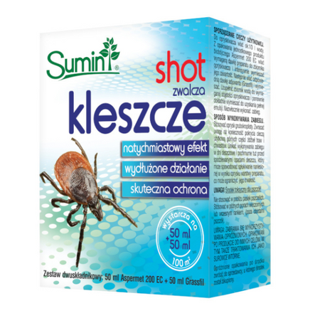 Shot – Koncentrat Do Zwalczania Kleszczy w Ogrodzie – 50 ml Sumin