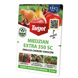 Miedzian Extra 350 SC do jabłoni, gruszy, wiśni i czereśni – parch jabłoni, zaraz ogniowa i rak bakteryjny – 15 ml Target