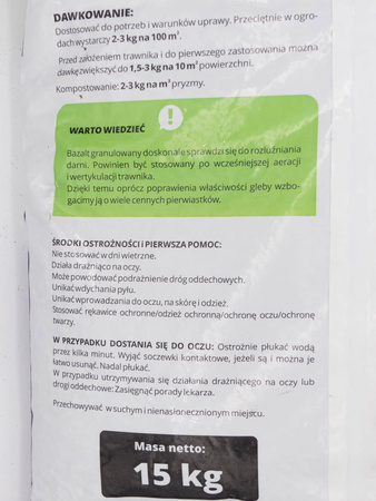 Mączka bazaltowa granulowana – bazalt do warzyw, owoców i roślin ozdobnych – 15 kg Target