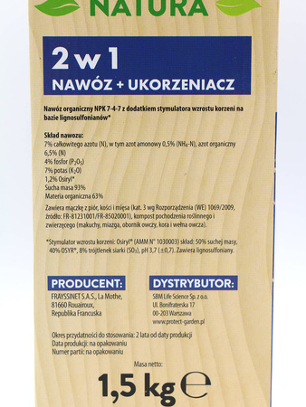 Nawóz uniwersalny 2w1 z ukorzeniaczem – 1,5 kg Protect Garden