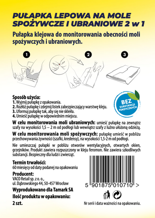 Pułapka Lep Na Mole Kuchenne i Ubraniowe – 2 szt. Target