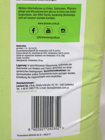 Kompost Eko – BIOAKTYWNY – 25 l Kronen