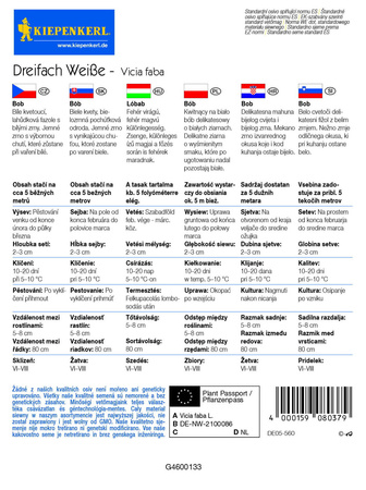 Bób 'Dreifach Weiße' – Biały – Kiepenkerl