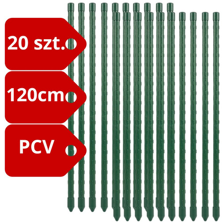 Tyczka PCV Zielona 120 cm - 20 szt Green Star