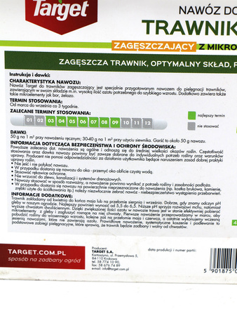 Nawóz Do Trawnika – Zagęszczający – 4 kg Target