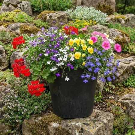 Doniczka czarna OCTAVIA 40x38cm Multy Home