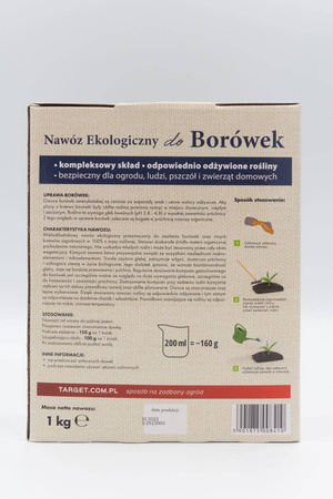 Ekologiczny nawóz do borówek wspierający plonowanie i rozwój korzeni roślin jagodowych – 1 kg Target