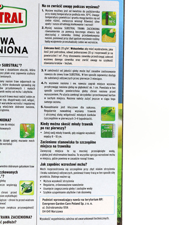 Trawa Do Cienia – Nasiona Otoczkowane – Substral 1 kg