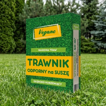 Trawnik odporny na suszę – nasiona traw z mikrokoniczyną 1 kg Vegano