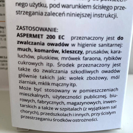 Aspermet – Zwalcza Komary i Kleszcze – 30 ml Target