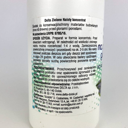 Usuwa Zielone Naloty Na Bruku, Murach i Nagrobkach – 500 ml Sumin