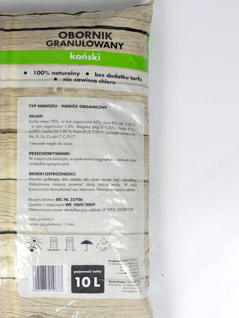 Obornik koński granulowany – nawóz do warzyw, owoców i trawnika – 10 l Target