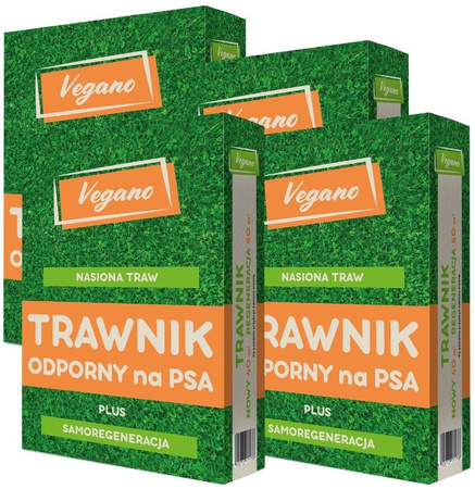 Trawnik odporny na psa – nasiona traw z mikrokoniczyną 4 kg Vegano