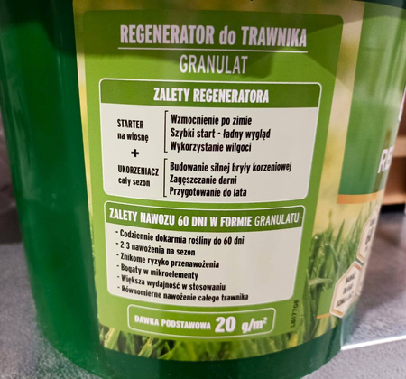 Nawóz do trawnika regenerujący murawę – Regenerator 60 dni – 5 kg Substral