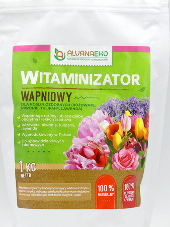 Witaminizator wapniowy – rośliny ozdobne (różowate, piwonie, tulipany, lawenda) – 1 kg AlvanaEko