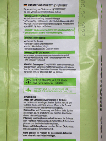 Kompost Eko – BIOAKTYWNY – 15 l Kronen