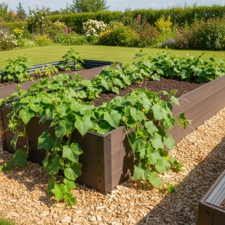 Warzywniak – podwyższona grządka – brąz GPPS 150 x 75 x 30 cm Vegano