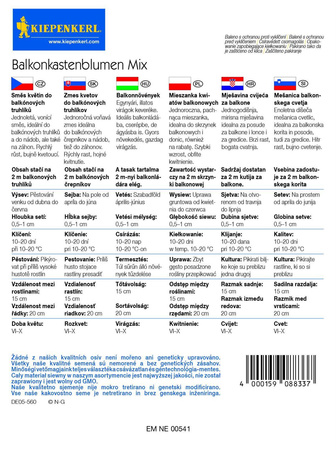 Kwiaty Na Balkon – Mix Nasion – Kiepenkerl