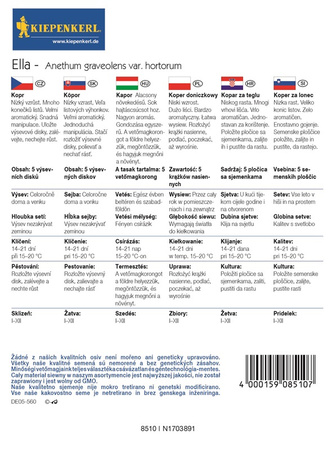 Koper doniczkowy 'Ella' - nasiona na krążku - Kiepenkerl