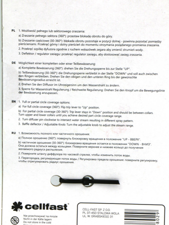 Zraszacz Pulsacyjny – Na Szpilce – 52-304 Cellfast