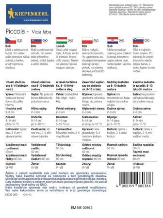 Bób 'Piccola' – Długie Strąki – Kiepenkerl