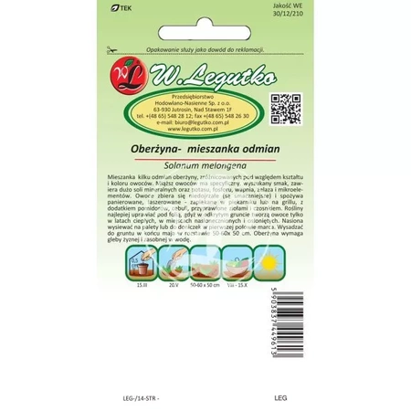 Bakłażan Mieszanka Odmian – 0,5 g Legutko