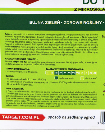 Nawóz Do Tui z Mikroelementami – 4 kg Target