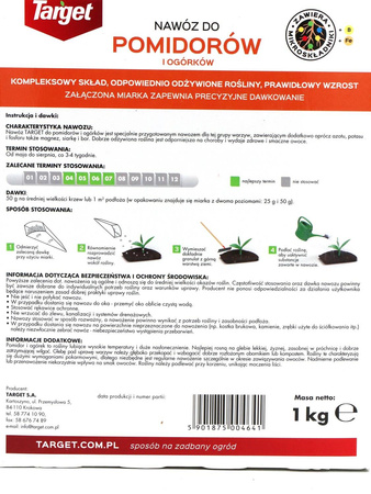 Nawóz Do Pomidorów i Ogórków z Mikroelementami – 1 kg Target