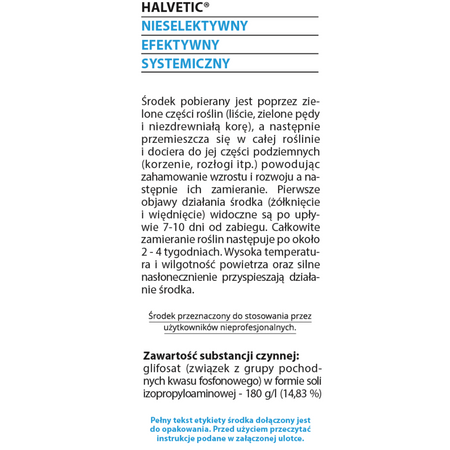 Halvetic – zwalcza chwasty z korzeniami – 100 ml Target