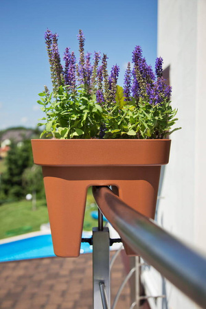 Donica Balustradowa Lobelia 45 cm – Mokka – Lamela