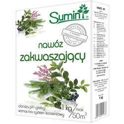 Nawóz zakwaszający do borówek, iglaków, hortensji – 1 kg Sumin