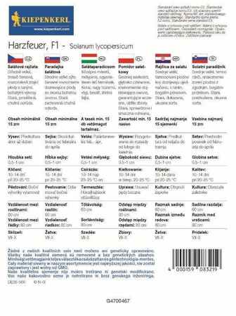 Pomidor 'Harzfeuer' F1 – Wczesny – Kiepenkerl