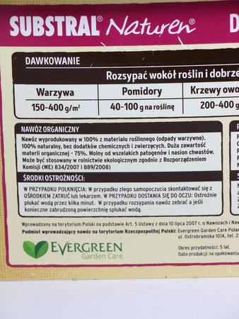 Nawóz Organiczny + Humus – Naturen – 3,5 kg Substral