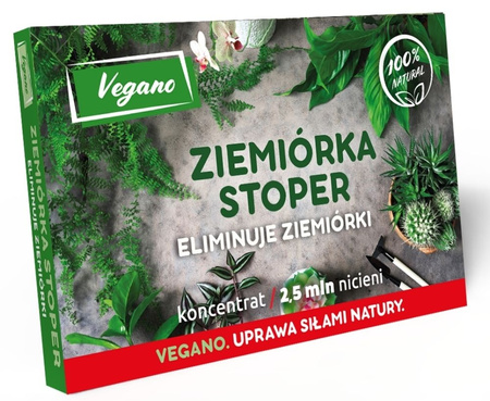 Ziemiórka Stoper – pożyteczne nicienie na ziemiórki 2,5 mln nicieni Vegano