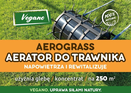 AeroGrass – aerator biologiczny do trawnika (napowietrza glebę) 2 x 50 g – 500 m² Vegano