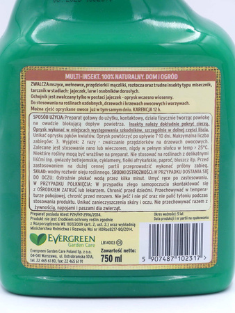 Multi-Insekt zwalcza szkodniki roślin – mszyce, przędziorki, miseczniki, mączliki, wełnowce – Naturen – 750 ml Substral