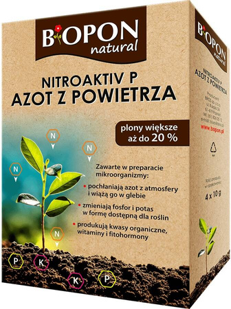 Nitroaktiv P biologiczny preparat wiążący azot z powietrza – 40 g Bopon