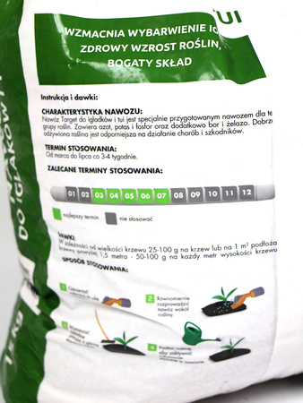 Nawóz do iglaków i tui z mikroelementami – zapobiega brązowieniu igieł – 15 kg Target