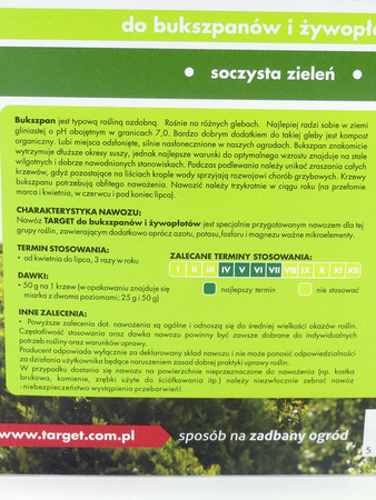 Nawóz do bukszpanów i żywopłotów – z mikroelementami – 4 kg Target