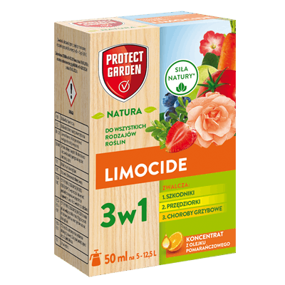 Limocide 3w1 na przędziorki, mszyce, skoczki – zwalcza szarą pleśń, rdzę i mączniaka  – 50 ml Protect Garden