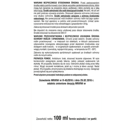 Chwastox Nowy Trio 390 SL zwalcza chwasty – 100 ml Sumin