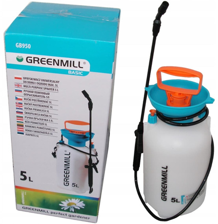 Opryskiwacz Ciśnieniowy z Długą Lancą – 5 litrów Greenmill