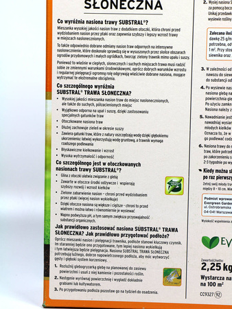 Trawa Na Słońce – Nasiona Otoczkowane – 2,25 kg Substral