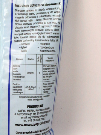 Siarczan amonu – nawóz do warzyw strączkowych  i innych – 5 kg Ogród Start