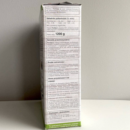 Nawóz wieloskładnikowy organiczny z wełną owczą – do owoców – 1,2 kg Fertilan L