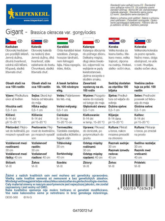 Kalarepa 'Gigant' – Na Późny Zbiór – Kiepenkerl