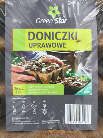 Doniczki z Włókna Kokosowego – 5x5 cm – 12x3 szt. GreenStar
